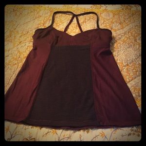 eggplant lululemon exercise top